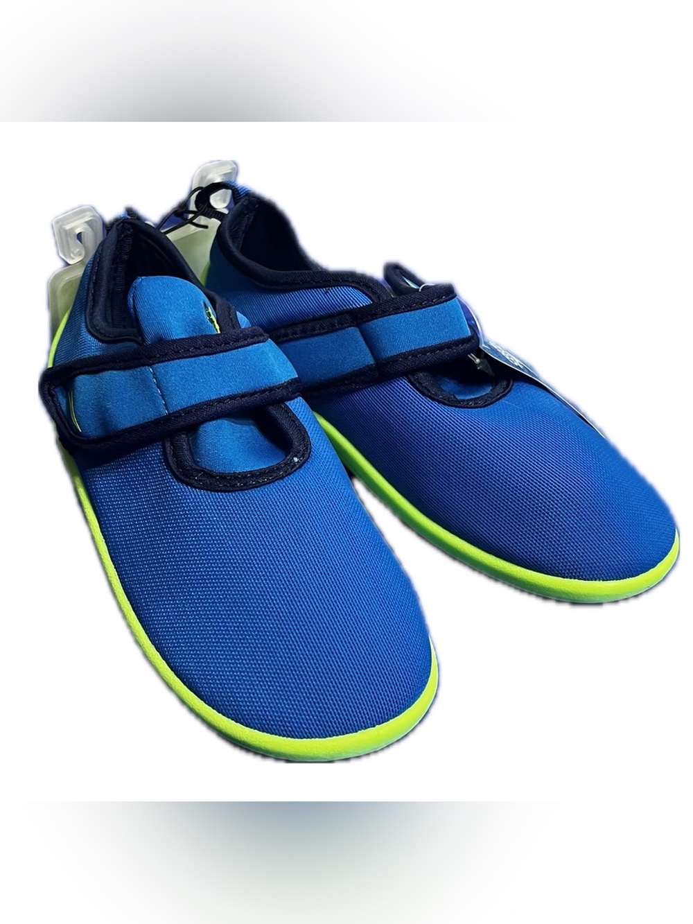 Speedo Blue Water Shoes with Neon Green Trim